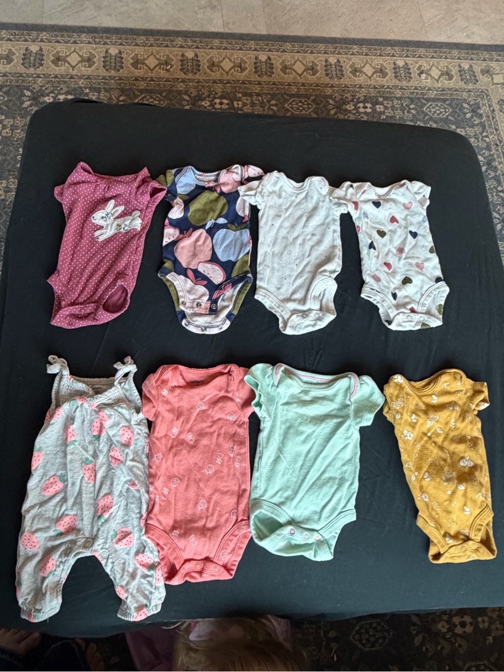 Newborn Baby Girl Bundle One-Piece Bodysuits in Pink, Navy, White, Coral.. Etc